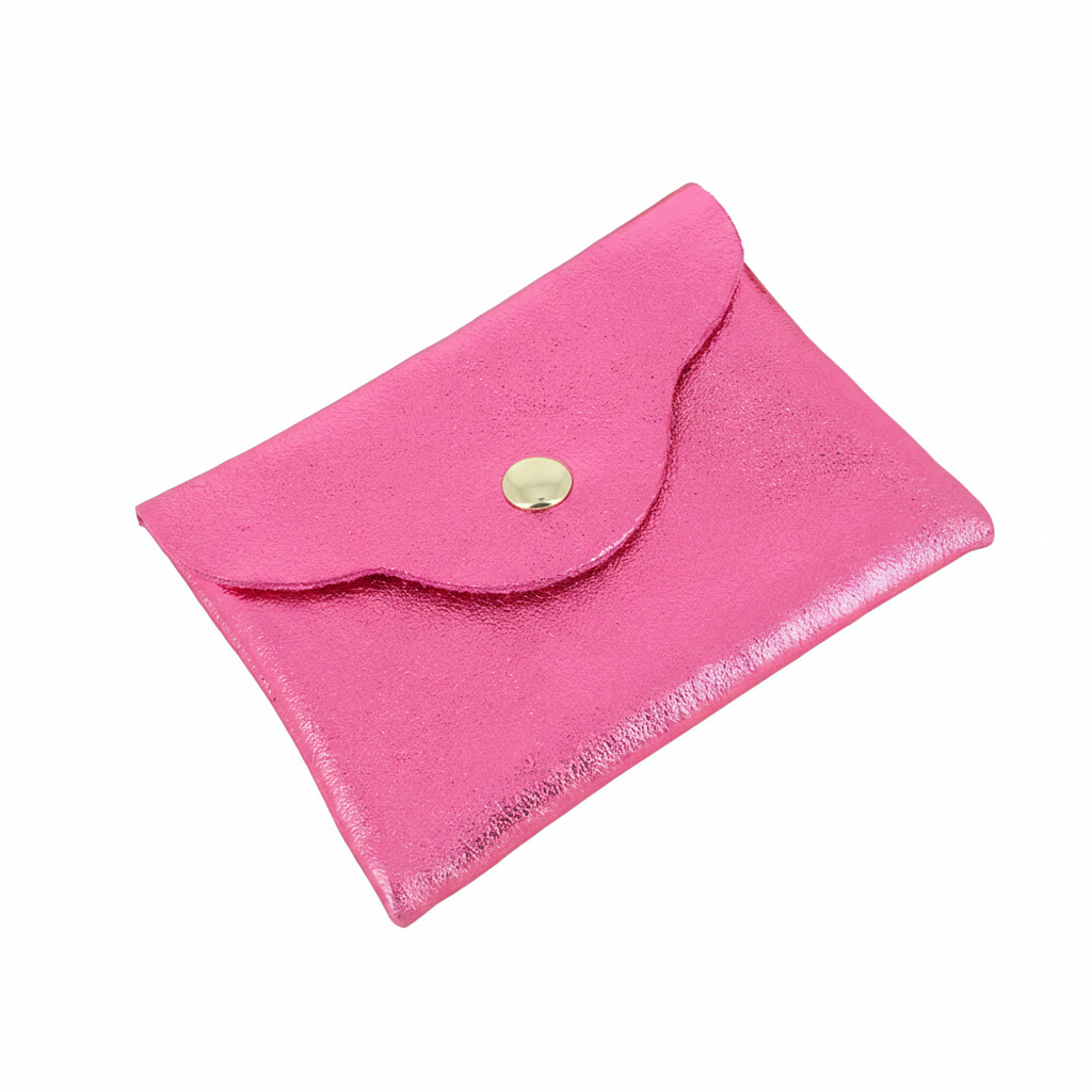 Porte-cartes en cuir recyclé Budapest rose - Accessoire