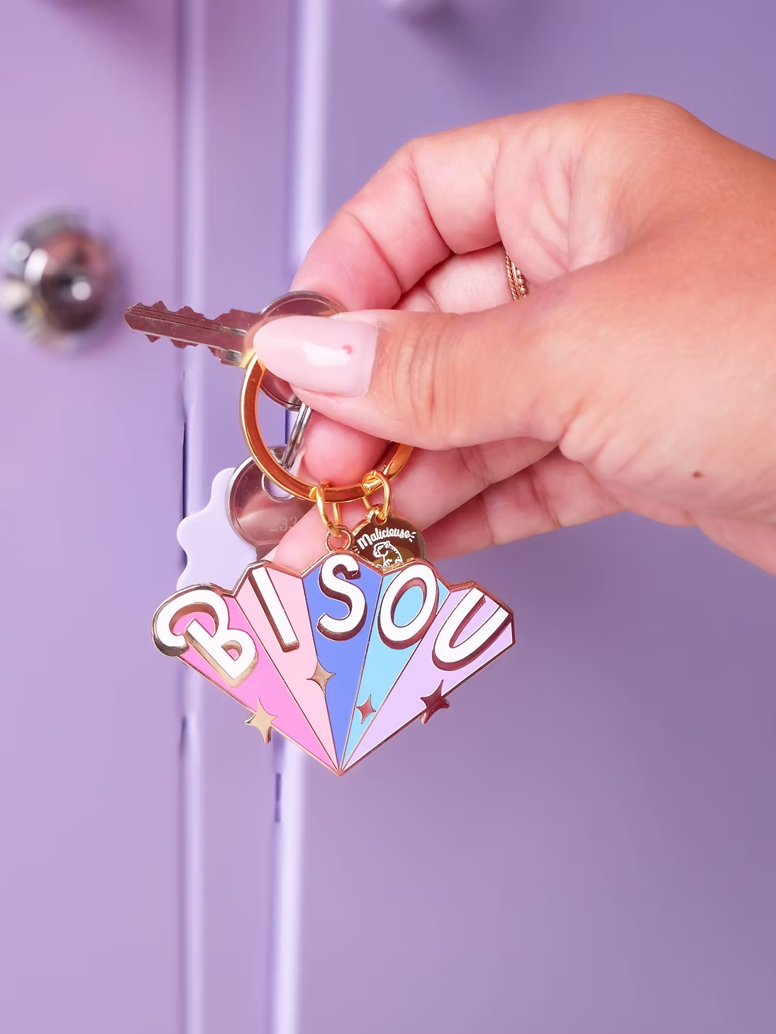 Porte-clé coloré "Bisou" - Accessoire