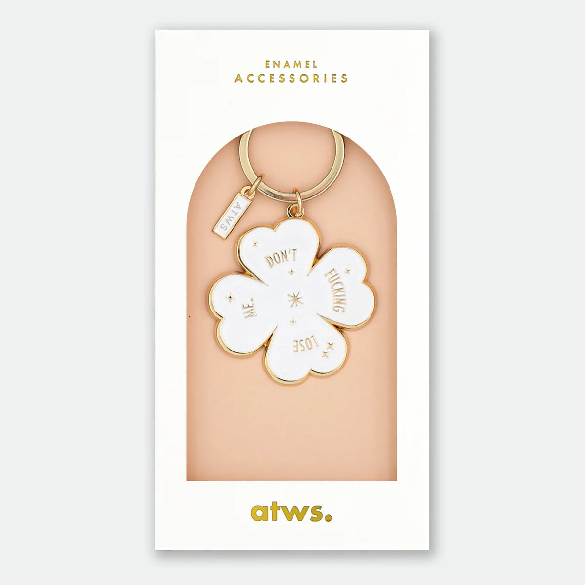 Porte-clé trèfle blanc - Accessoire