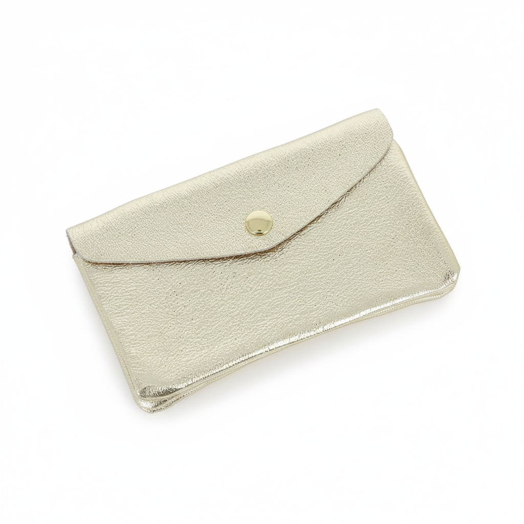 Porte-monnaie en cuir recyclé Barcelone light gold - Accessoire