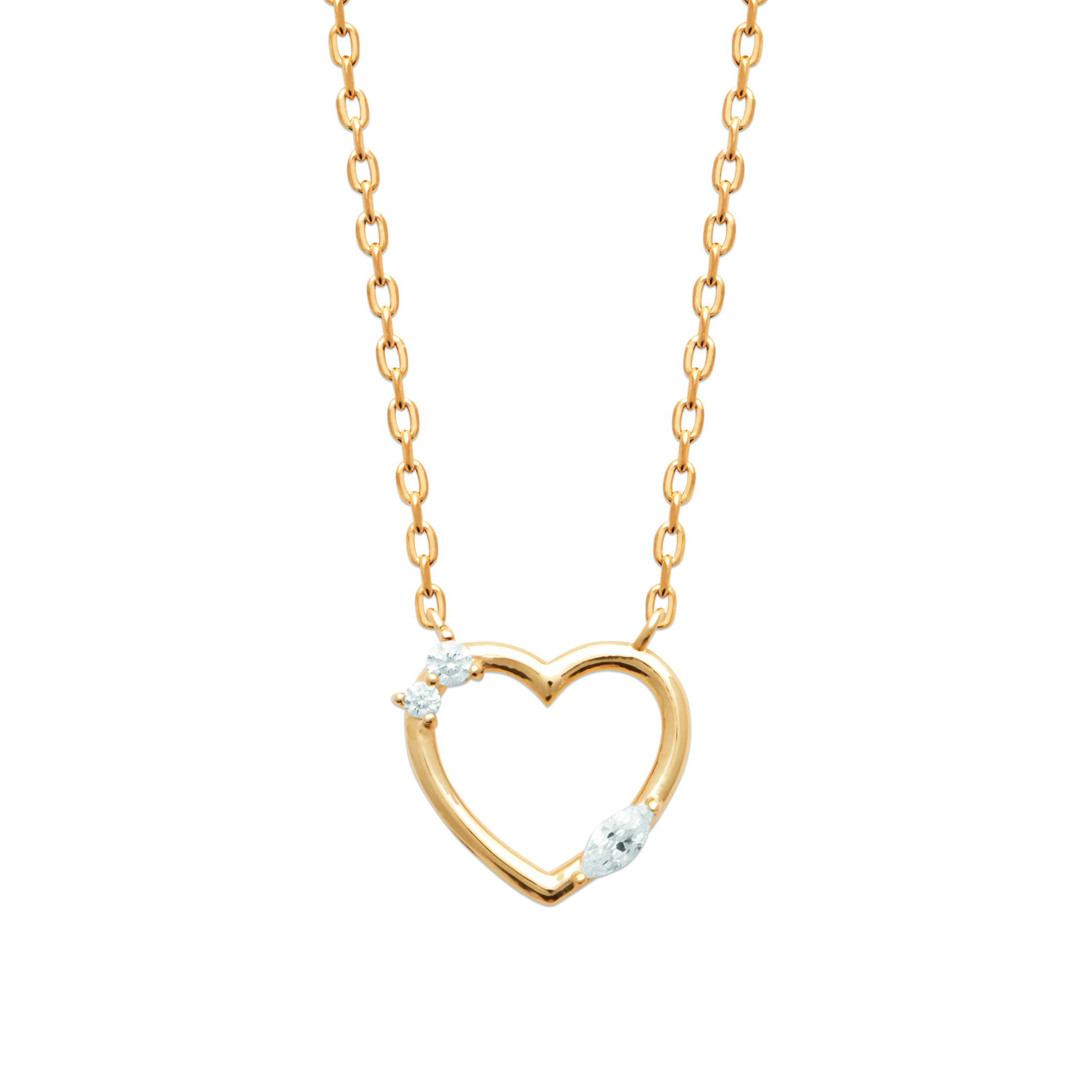 Collier coeur doré Galinda