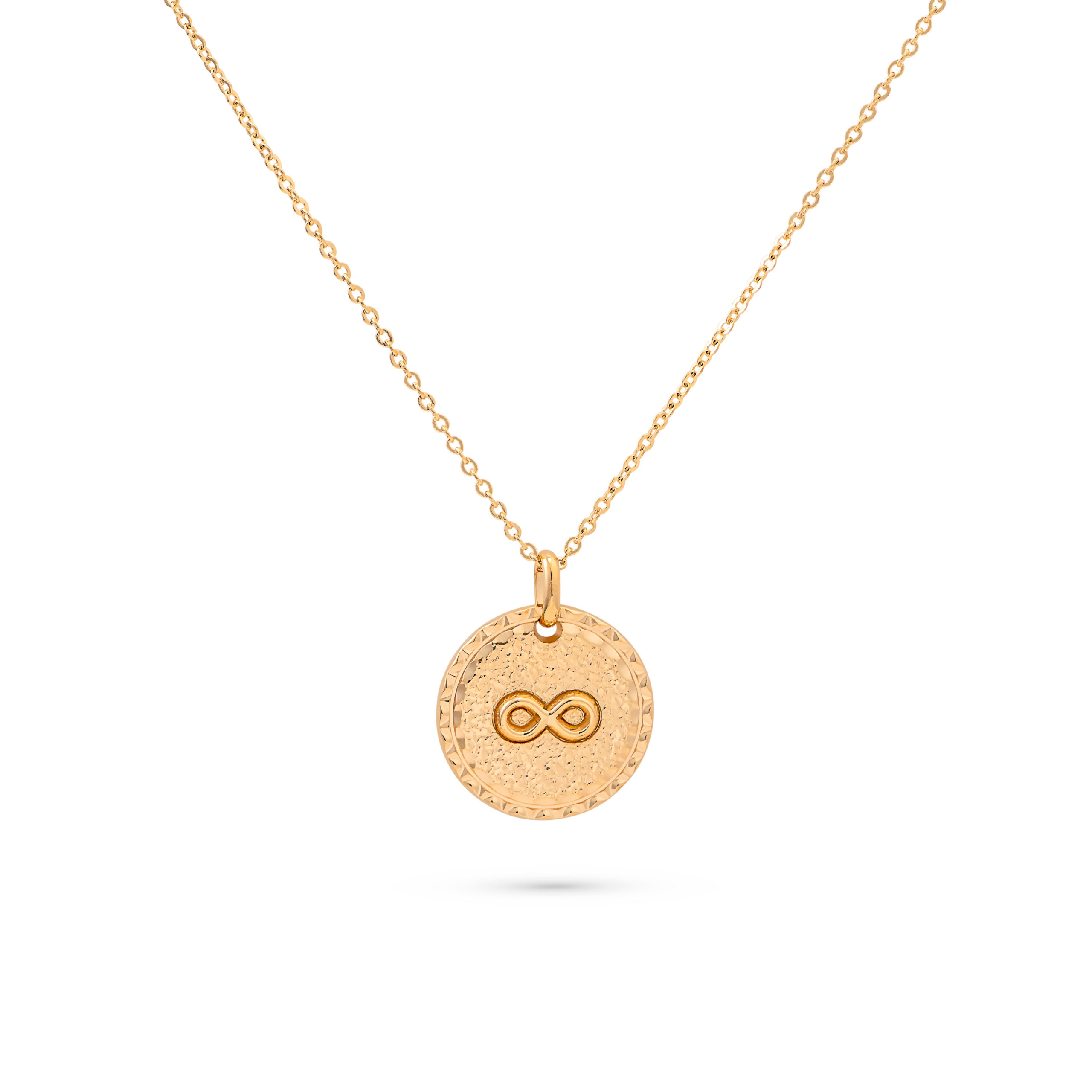 Collier Mantra infini laiton doré 3 microns imaginé et créé par Chloé Rose