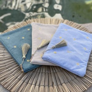 Pochettes Mantra velours Lune Etoile